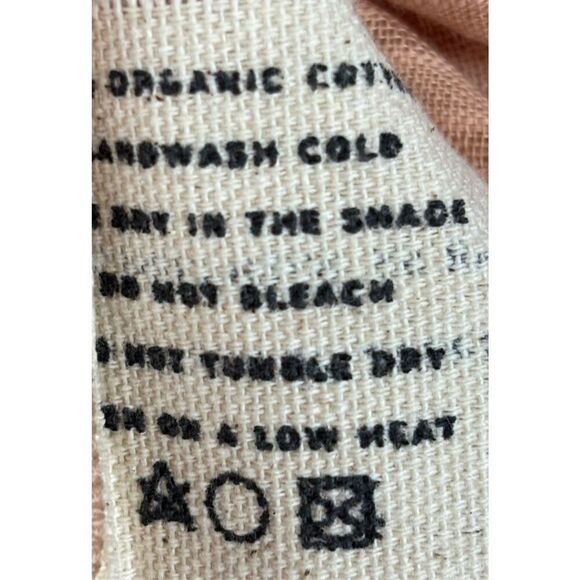 A Perfect Nomad 100% Organic Cotton SYMI V Neck Tiered Dress in Sand NWT OSFM - Picture 6 of 6